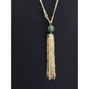 New SATYA JADE TASSEL CHAIN NECKLACE
